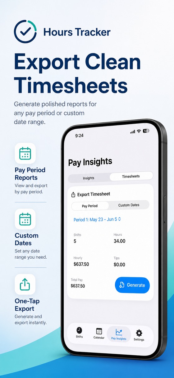 Export timesheets